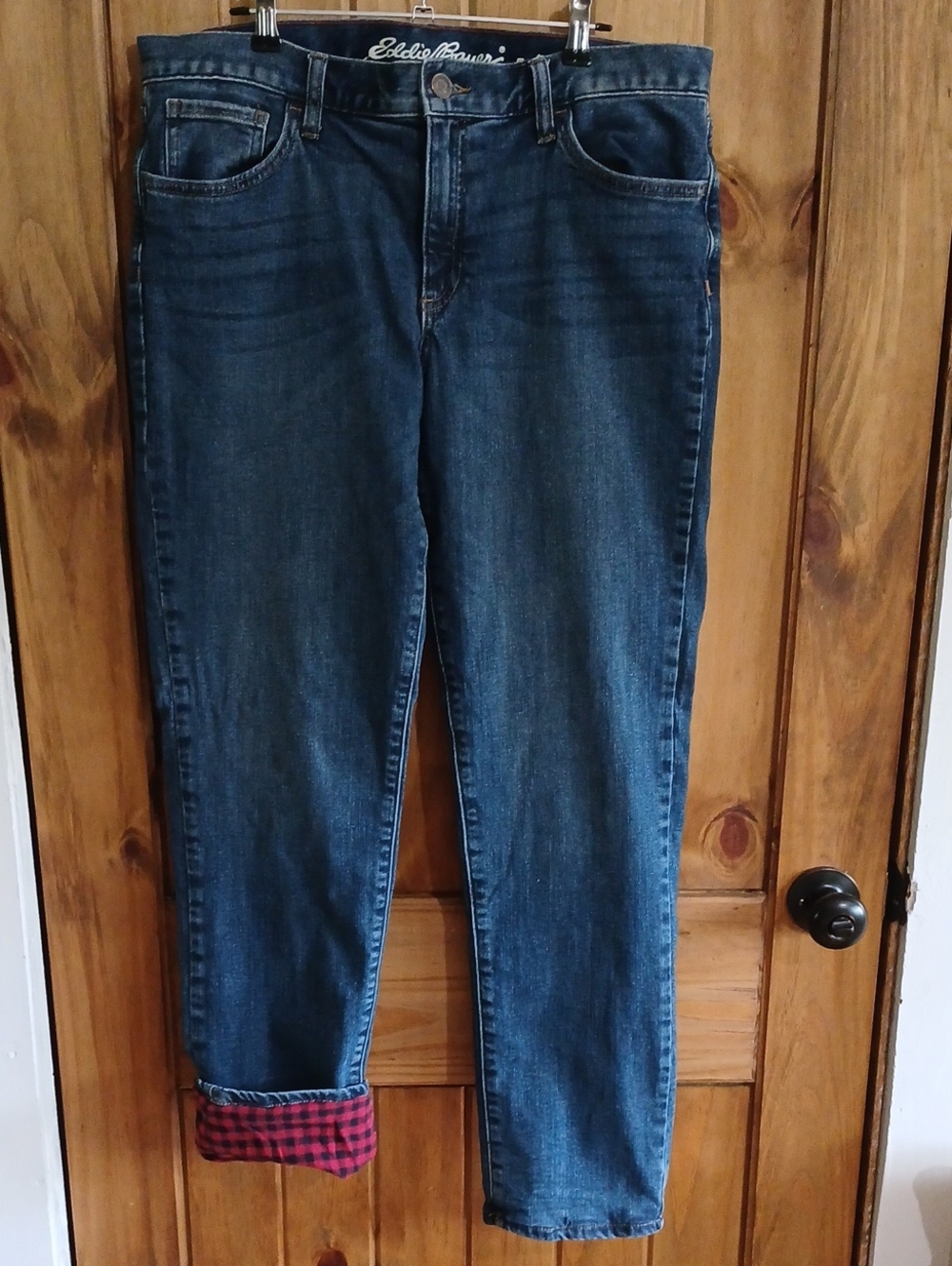 Eddie Bauer Women's Flannel Lined Boyfriend Jeans - 10
